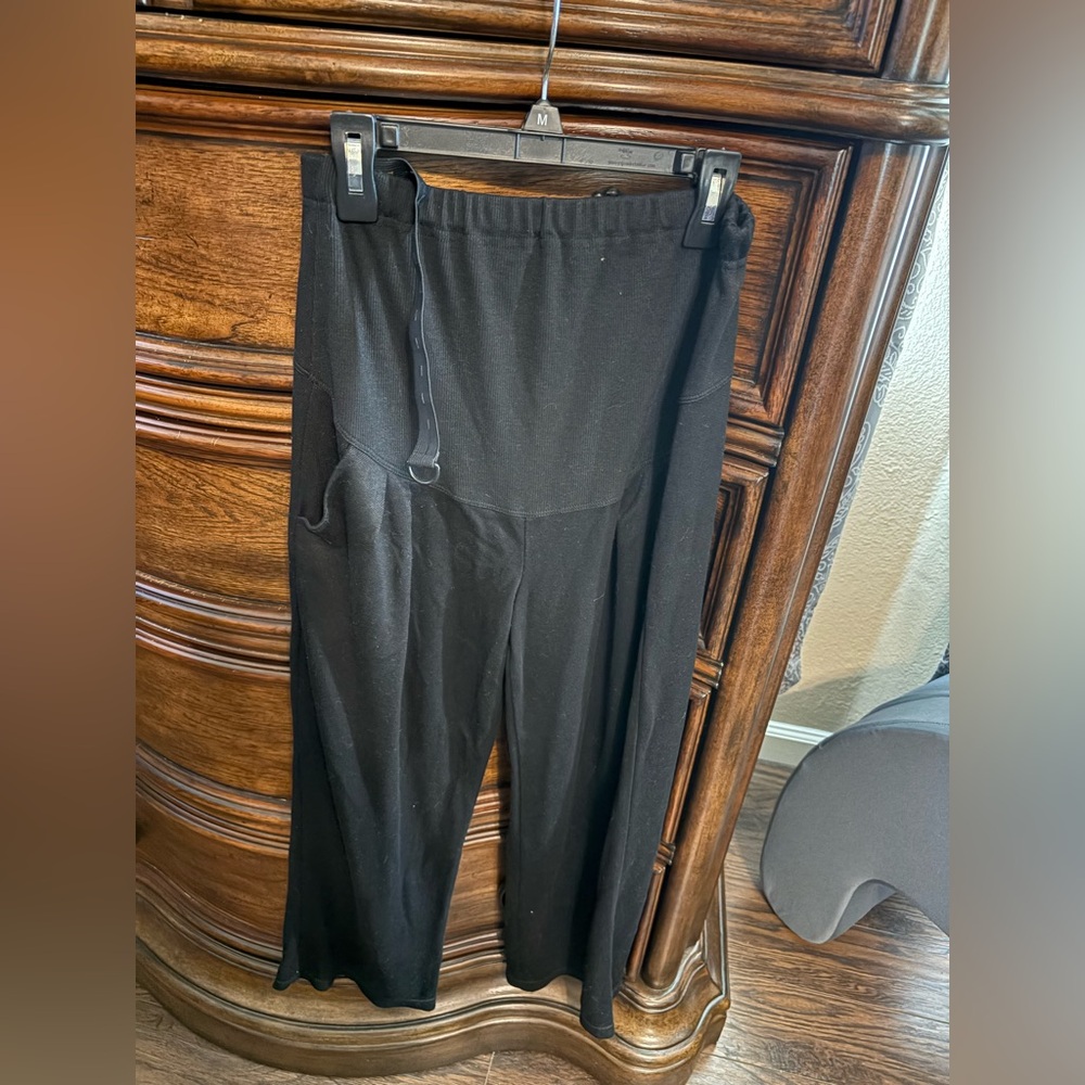 Alina Mae Black Wide-Leg Pants Maternity Pants